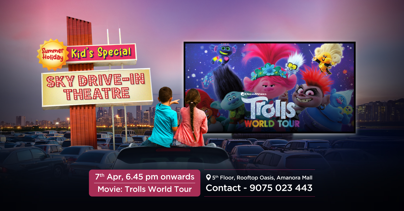 Amanora Sky Drive-In Cinema | Trolls World Tour