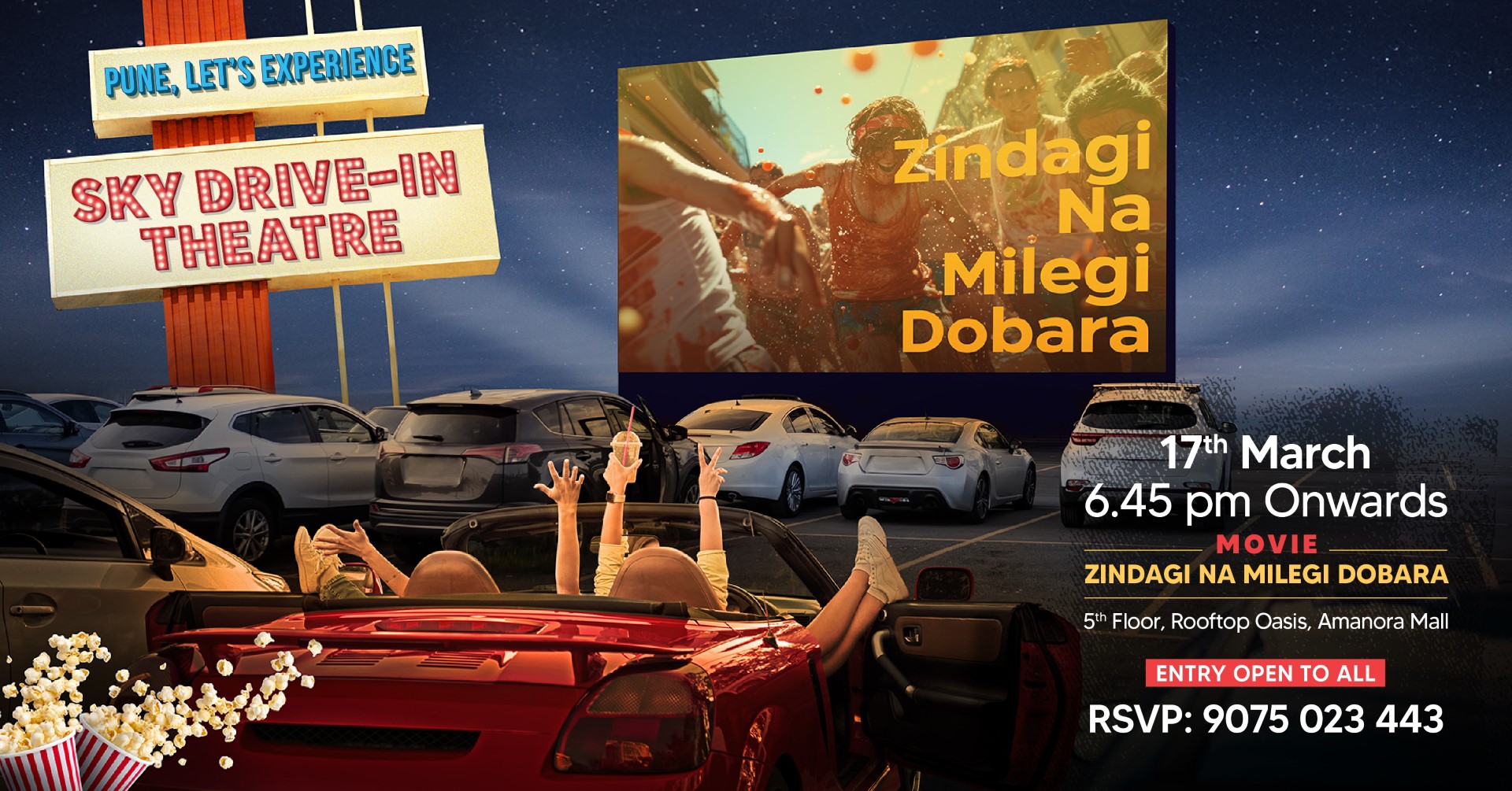 Amanora Sky Drive-In Cinema - Zindagi Na Milegi Dobara